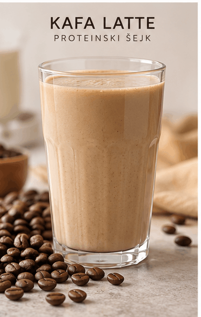 Proteinski šejk Kafa latte u čaši
